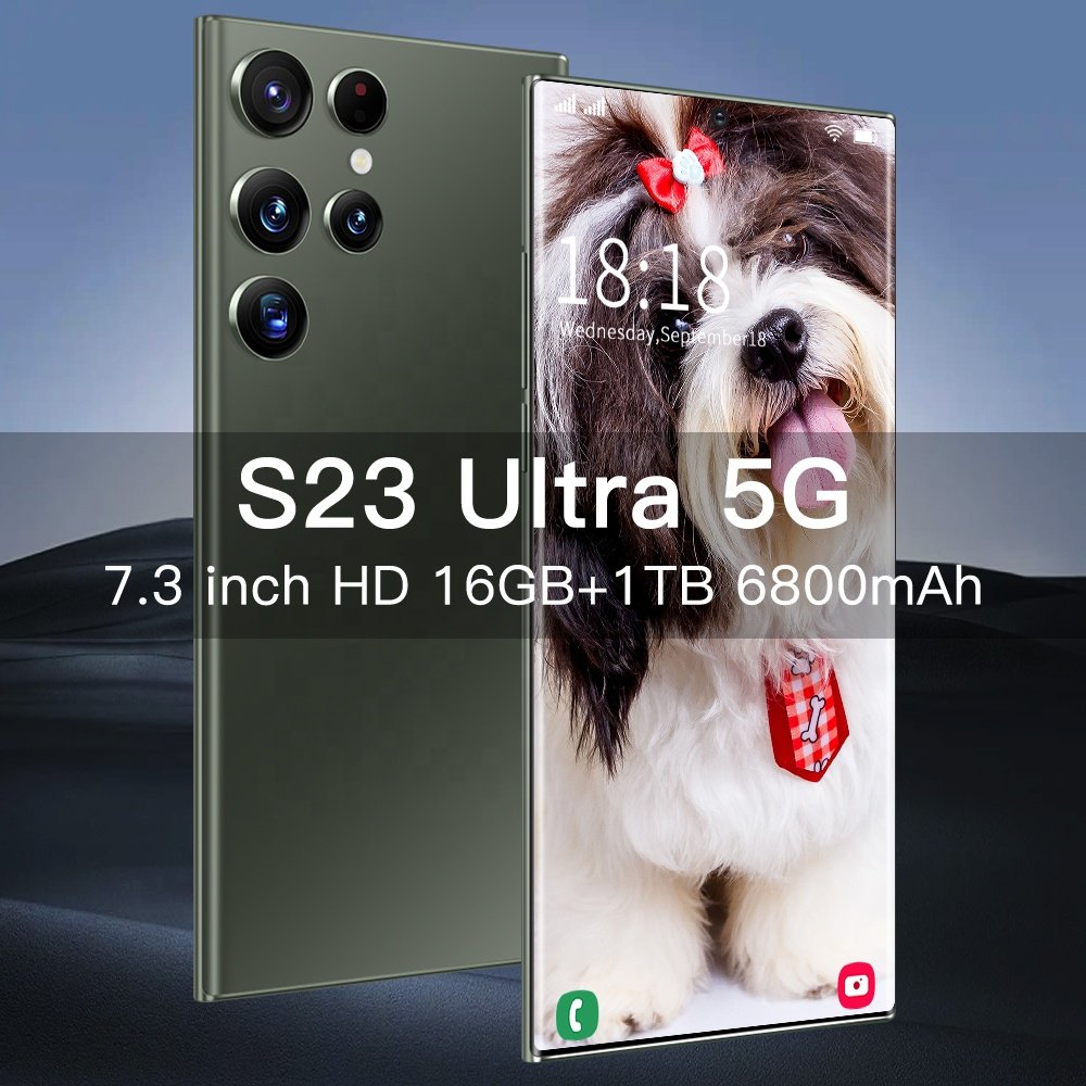 2022 New 5g S23 Ultra Smart Phone 6.8 Inch HD OLED Screen smart mobile Dual Sim 5000amh Celular cellphone